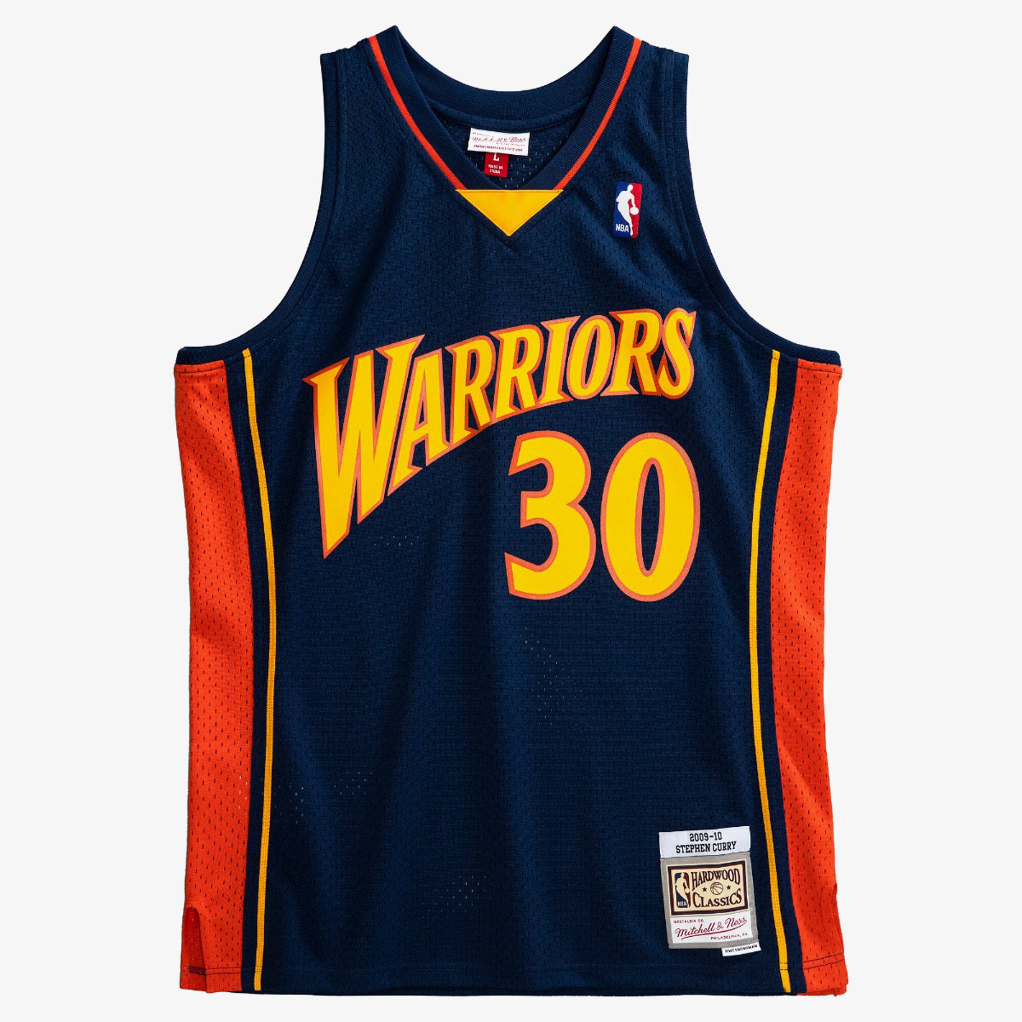 Maillot Swingman Extérieur Golden State Warriors 2009-10 Mitchell & Ness – Bleu marine – Steph Curry - Homme Taille: M