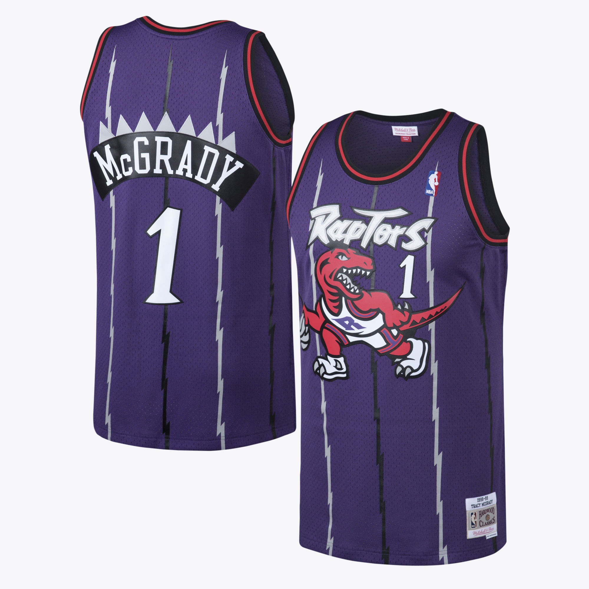 Maillot Swingman Extérieur Hardwood Classics Toronto Raptors 1998-99 Mitchell & Ness – Violet – Tracy McGrady - Homme Taille: M