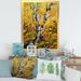 East Urban Home Birches in Yellow Autumn Wood - Painting on Canvas Metal in Green/Yellow | 40 H x 30 W x 1.5 D in | Wayfair