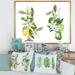 East Urban Home Bouquets of Blooming Lemon Tree Branches - Graphic Art on Canvas Metal in Green | 24 H x 32 W x 1 D in | Wayfair