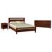 Copeland Furniture Mansfield Solid Wood Platform 3 Piece Bedroom Set Wood in Brown/Red | Queen | Wayfair