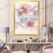 East Urban Home Pastel Abstract w/ Blue Gray & Red Spots - Picture Frame Painting on Canvas in Pink | 20 H x 12 W x 1 D in | Wayfair