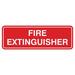 Signs ByLITA Standard Fire Extinguisher Door/Wall Sign - - Medium 2-3/4" X 7" Plastic in Red | 3 H x 9 W x 1 D in | Wayfair AQS- SFEX-LRED