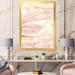 East Urban Home Pastel Abstract w/ Pink Beige & Yelllow Spots - Floater Frame Painting on Canvas Metal | 32 H x 16 W x 1 D in | Wayfair