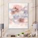 East Urban Home Pastel Abstract w/ Blue Gray & Red Spots - Floater Frame Painting on Canvas Metal in Pink | 32 H x 16 W x 1 D in | Wayfair