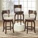 Lark Manor™ Villers Swivel Counter & Bar Stool Wood/Upholstered in Gray | 42.88 H x 18.13 W x 18.13 D in | Wayfair 414B5507C22244339B67944276989A73