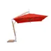 Bambrella Square Levante Side Wind Bamboo Cantilever Umbrella With Base, 11 Ft. - 3.4m SQ-SW-L-R | SWL-SYS2