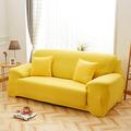Sofa Covers 2 Seaters Bright Yellow Couch Cover Polyester Spandex Printed Sofa Slipcover Stretch Fabric Sofa Protector Couch Pet Protector,Settee Covers for Loveseat