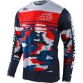 Troy Lee Designs One & Done GP Formula Camo Motocross Jersey, weiss-rot-blau, Größe S