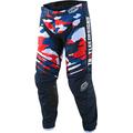 Troy Lee Designs One & Done GP Formula Camo Motocross Hose, weiss-rot-blau, Größe 32