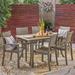 Anchor Outdoor 6-Seater Rectangular Acacia Wood Dining Set by Christopher Knight Home