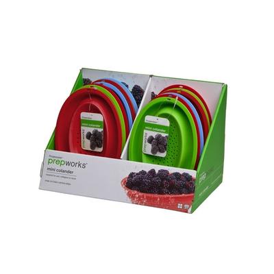 Prepworks by Progressive CC-60CDP Collapsible Mini Colander, Assorted Colos, Pack of 12