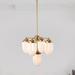 Kit Matte Gold 5-Light Metal & Glass Chandelier