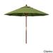 California Umbrella 9ft Marenti Wooden Sunbrella Patio Umbrella with Sunbrella Fabric, Base Not Included