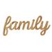 Family Life Natural Wood Script Wall Decor