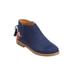 Extra Wide Width Women's The Sienna Bootie by Comfortview in Navy (Size 8 WW)