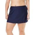 Plus Size Women's Side Slit Swim Skirt by Swimsuits For All in Navy (Size 26)