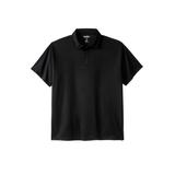 Men's Big & Tall No Sweat Polo by KingSize in Black Mesh (Size L)