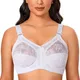 Grand soutien-gorge blanc en dentelle grande taille pour femmes non doublé couverture complète