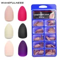 Faux ongles mats à pression couverture complète artificiels Rose rouge noir Nude Rose blanc