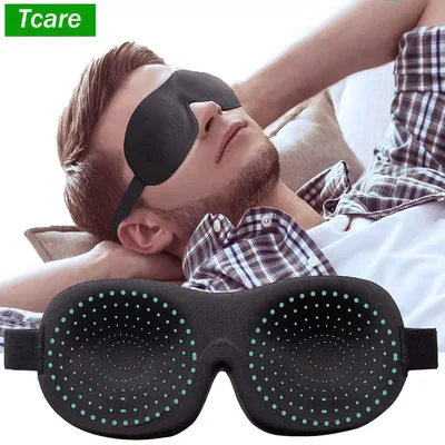 Tcare Masque de Sommeil pour les Yeux Accessoire de Repos Oculaire 3D Respirant Patch en Coton