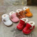 Bottes d'hiver pour bébé fille et garçon bottes de neige chaudes en peluche et à fond souple