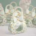 Sac de boîte de nourriture en papier pour faveurs de mariage boîte-cadeau de bonbons en feuille