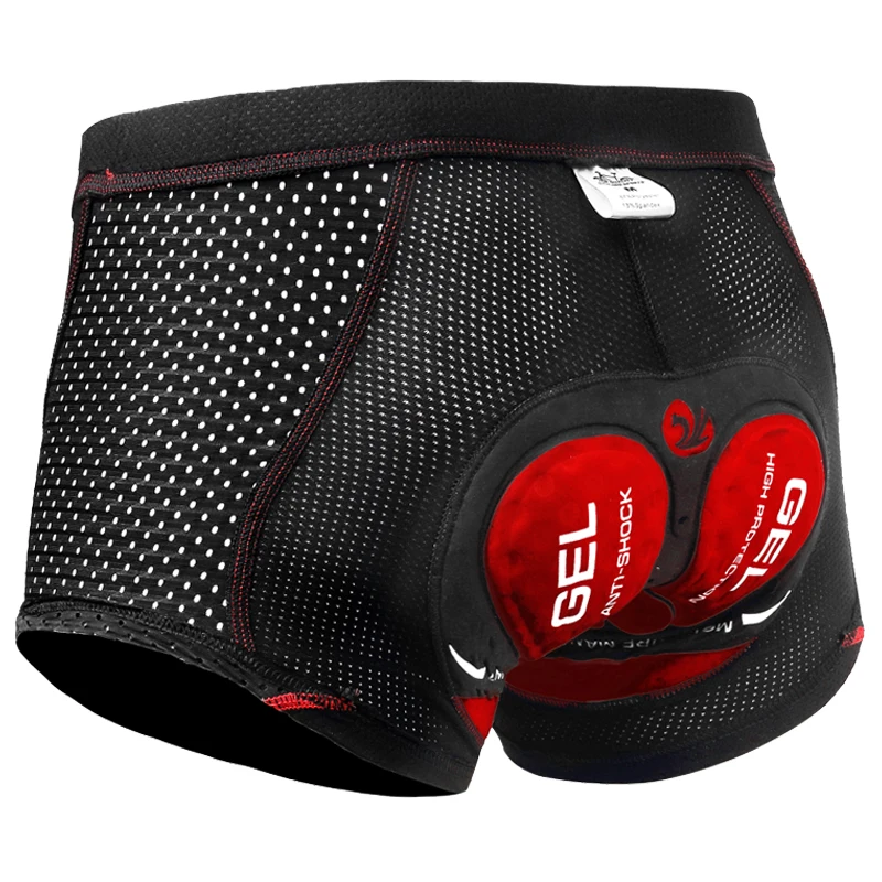 X-Tiger Hommes Cyclisme Sous-Vêtements de Vélo de Montagne VTT Shorts Équitation Vélo Sport Sous-Vêtements De Compression Collants Shorts 5D Rembourré