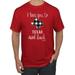 I Love You To Texas And Back Plaid Pop Culture Men's Graphic T-Shirt, Red, Large