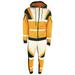 Republic Menâ€™s Active Tracksuit Sport Gym Sweatpants Hooded Jacket Pants Color Panel Track Set Orange Khaki Olive Green