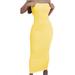 Women Casual Sexy Bodycon Strapless Wrap Dress Off Shoulder Sleeveless Club Dresses