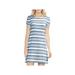 Vince Camuto Womens Striped Ruched Shirtdress