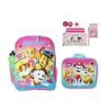 Girls Paw Patrol 16" Large Backpack w Attaching Lunch Case + 7 pcs Accessories