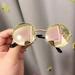 Children's Cute Round Frame Sunglasses Sunglasses Round Hippie Shades Retro Colored Lenses