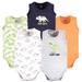 Hudson Baby Infant Boy Cotton Sleeveless Bodysuits, Cool Dinosaurs, 0-3 Months