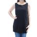 RALPH LAUREN Womens Black Eyelet Sleeveless Jewel Neck Top Size: M