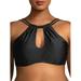 Time and Tru Women's and Women's Plus Size High Neck Keyhole Swimsuit Top
