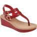 Women's Journee Collection Bianca Wedge Thong Sandal