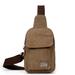 LA HIEBLA Men's Canvas Bag Mini Sport Satchel Zipper Backpack Travel Bags