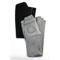 Pre-ownedHudson Joes Jeans Womens Solid Low Rise Skinny Jeans Black Gray Size 24 Lot 2