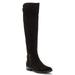 Vince Camuto Poshia Black Suede Tall Knee Riding Flat Heel Fitted Boots (8, BLACK)