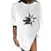 Avamo Graphic Tee for Womens Casual Loose Short Sleeve Tunic Top Summer Short Sleeve Trendy Blouse Loose Round Neck Top