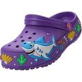 Girls Boys Clogs Shoes Cartoon Slides Sandals Little Kid's Slip-on Garden shoes Lightweight Beach Pool Shower Slippers, Purple