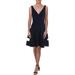 Lauren Ralph Lauren Womens Petites Landette Mesh Inset Midi Cocktail Dress