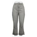 Isaac Mizrahi Live! Women's Jeans Sz 12 True Denim Crop Release Hem Gray A379353