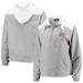 Mississippi State Bulldogs Women's Colorblock Anorak Quarter-Zip Pullover Jacket - Gray/White