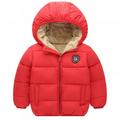Best Cottoncandy Baby Kids Hooded Warm Winter Coat Puffer Down Jacket Long Sleeve Windproof Outerwear for boy 2 to 7 years
