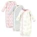 Touched by Nature Baby Girl Organic Kimono Gowns, 3-Pack