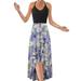 Tuscom Women's Maxi Dress Fashion Casual V-Neck Criss Cross Backless Sleeveless Strap Open Back Â Print Dress Plus Size Summer Dress