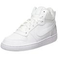Nike 839977-100: Court Borough Mid Big Kids White/White Basketball Sneaker (4 M US Big Kid)